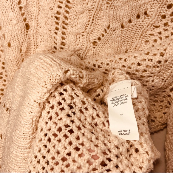 Lucky Brand Mixed Stitch Ivy Sweater Medium - Picture 4 of 8